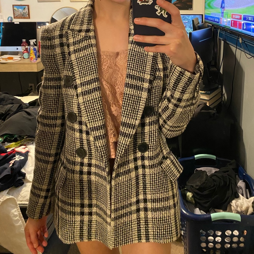 Zara Plaid Coat